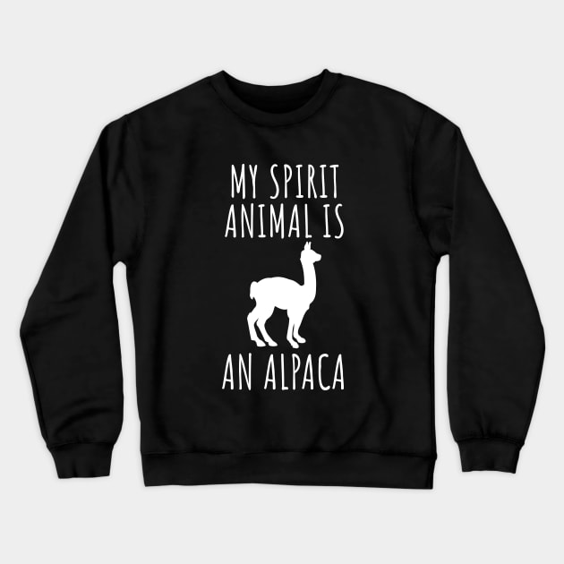 My spirit animal is an alpaca Crewneck Sweatshirt by LunaMay